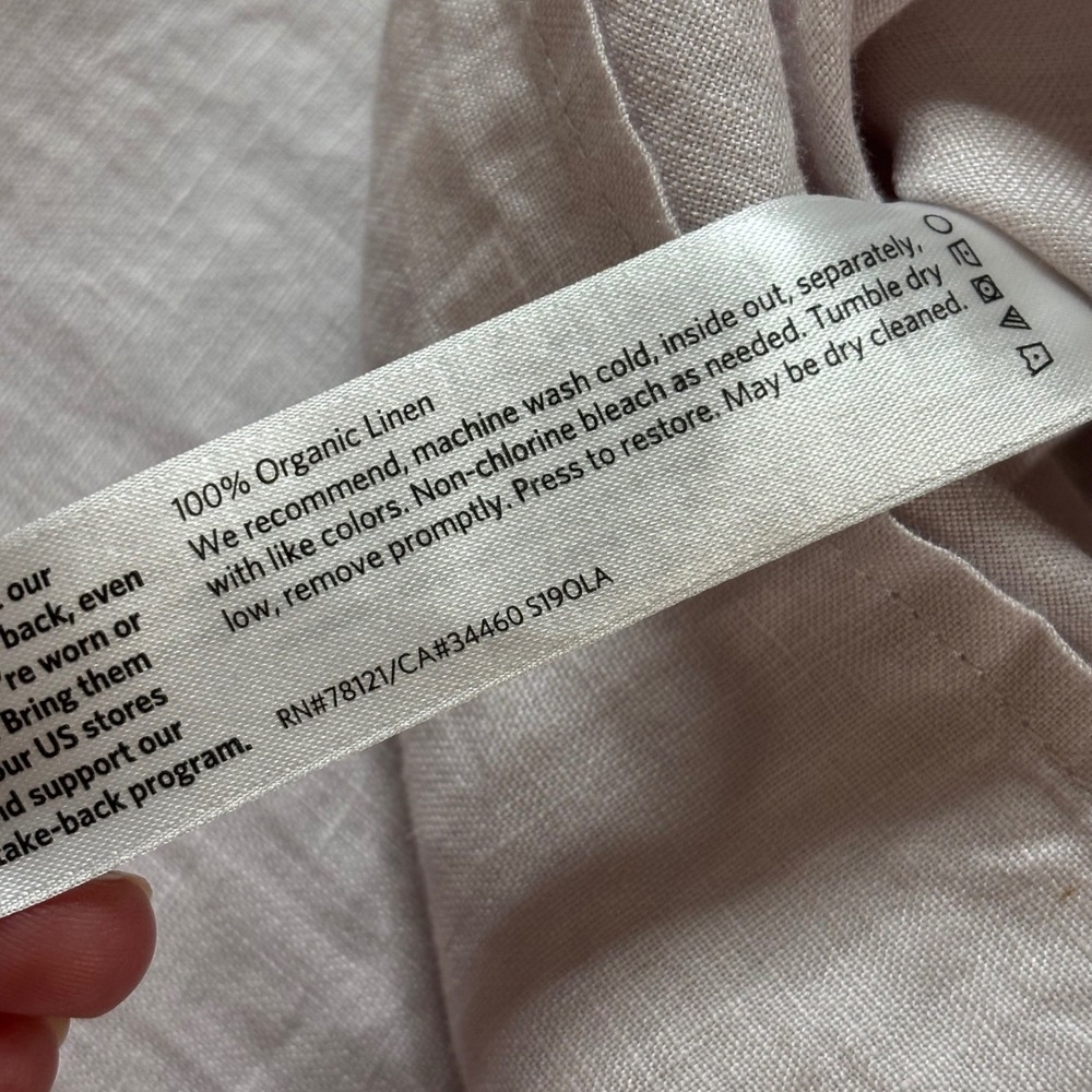 Eileen Fisher Womens Organic Linen Tunic Top Large Oversized Minimalist Coastal - Picture 4 of 7